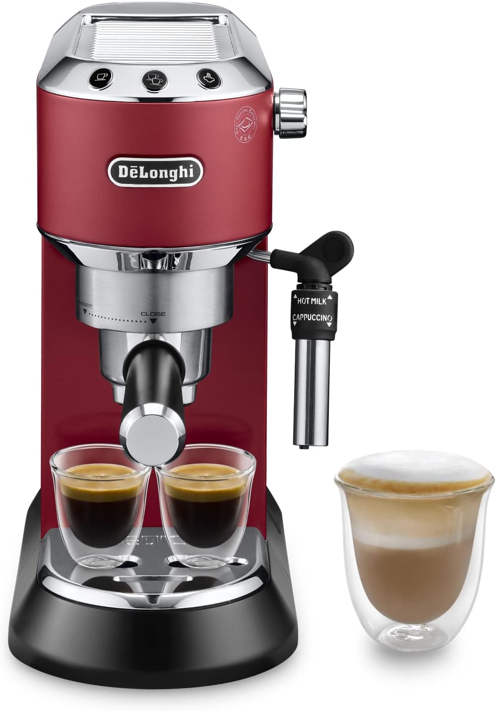 Cafetera Express DeLonghi Dedica Style EC685.R Roja 15 Bares