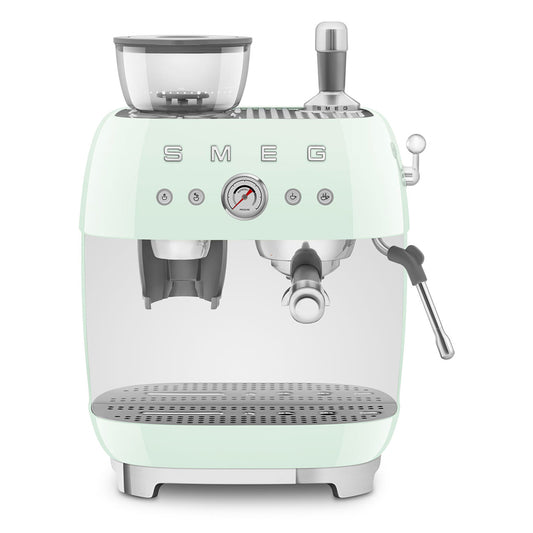 Cafetera Express Smeg EGF03PGEU con Molinillo Verde Pastel
