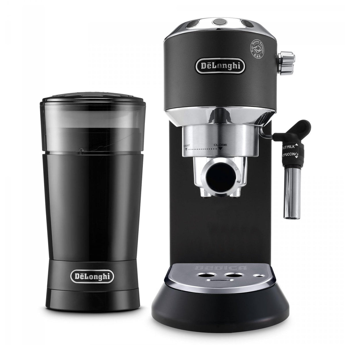 Cafetera Express DeLonghi Dedica EC685.BK + Molinillo KG200