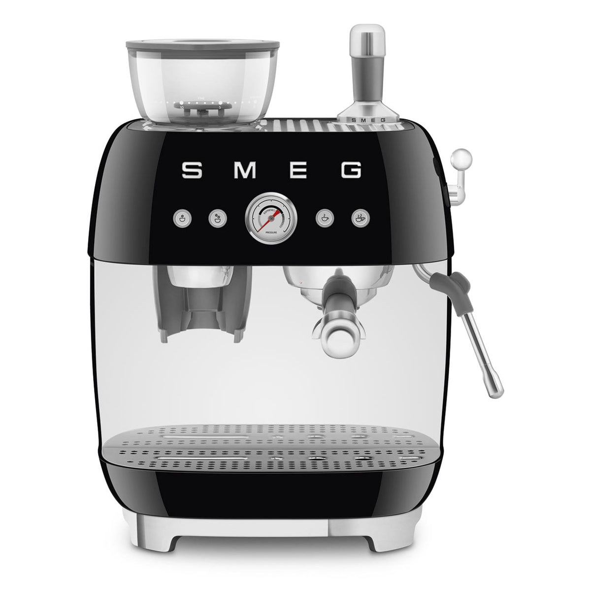 Cafetera Express Smeg EGF03BLEU con Molinillo 20 Bares Negra