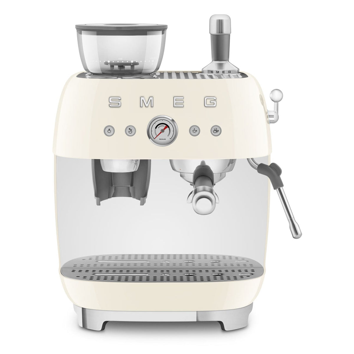 Cafetera Express Smeg EGF03CREU con Molinillo 20 Bares Crema