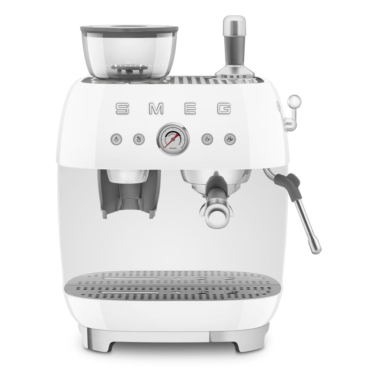Cafetera Express Smeg EGF03WHEU con Molinillo Blanca