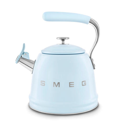 Hervidor de Fogón Smeg WKF01PB 2.3L Silbante Azul Pastel