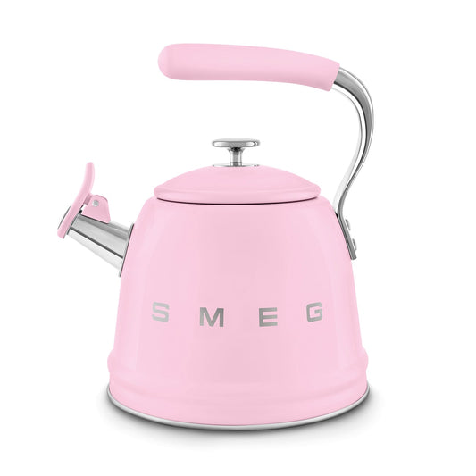 Hervidor de Fogón Smeg WKF01PK 2.3L Silbante Rosa Pastel