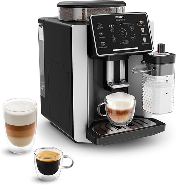 Cafetera Superautomática Krups EA912910 Sensation LCD con Leche