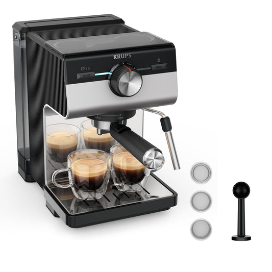 Cafetera Express Krups Virtuoso XP384E 15 Bares Boquilla Inox