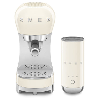 Pack Cafetera Smeg ECF12CREU + Espumador MFF02 Crema